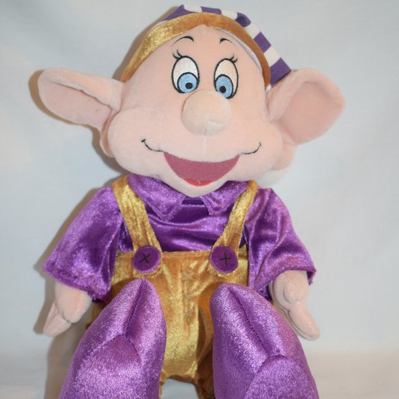 Disney Store Christmas Dopey Plush Snow White Dwarf Elf Jingle Hat - Picture 1 of 7